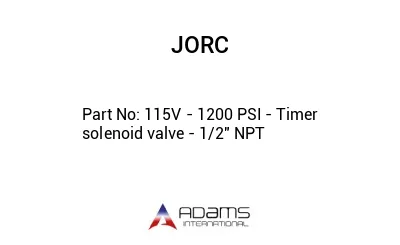 115V - 1200 PSI - Timer solenoid valve - 1/2" NPT