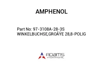 97-3108A-28-3S WINKELBUCHSE,GROÃŸE 28,8-POLIG