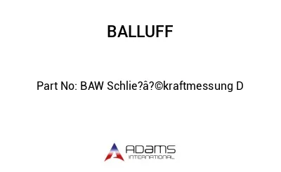 BAW Schlie?â?©kraftmessung D									