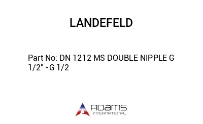 DN 1212 MS DOUBLE NIPPLE G 1/2" -G 1/2