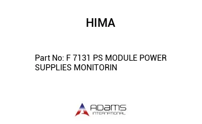 F 7131 PS MODULE POWER SUPPLIES MONITORIN