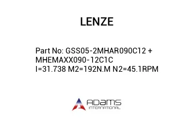 GSS05-2MHAR090C12 + MHEMAXX090-12C1C I=31.738；M2=192N.M；N2=45.1RPM