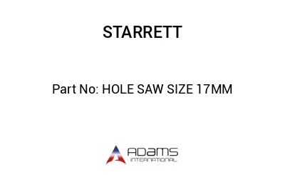 HOLE SAW SIZE 17MM