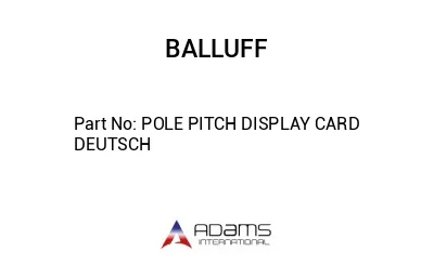 POLE PITCH DISPLAY CARD DEUTSCH									