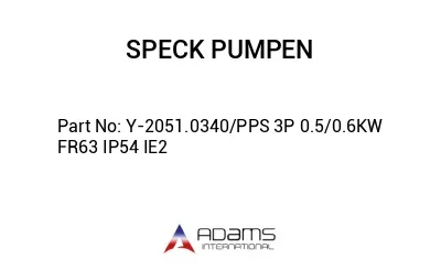 Y-2051.0340/PPS 3P 0.5/0.6KW FR63 IP54 IE2